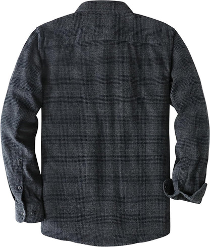 ® 6 Oz Flannel Shirt for Men Plaid Mens Button down Long Sleeve Shirts Cotton Casual