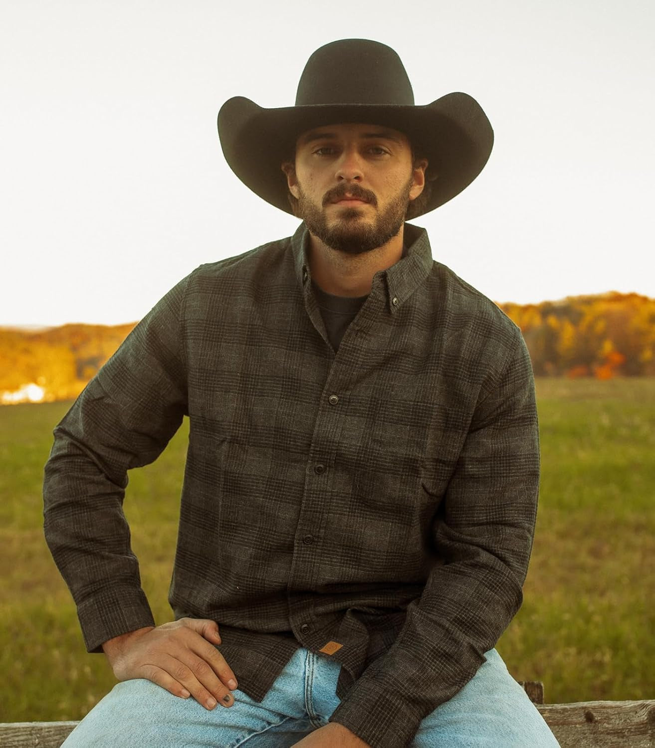 ® 6 Oz Flannel Shirt for Men Plaid Mens Button down Long Sleeve Shirts Cotton Casual