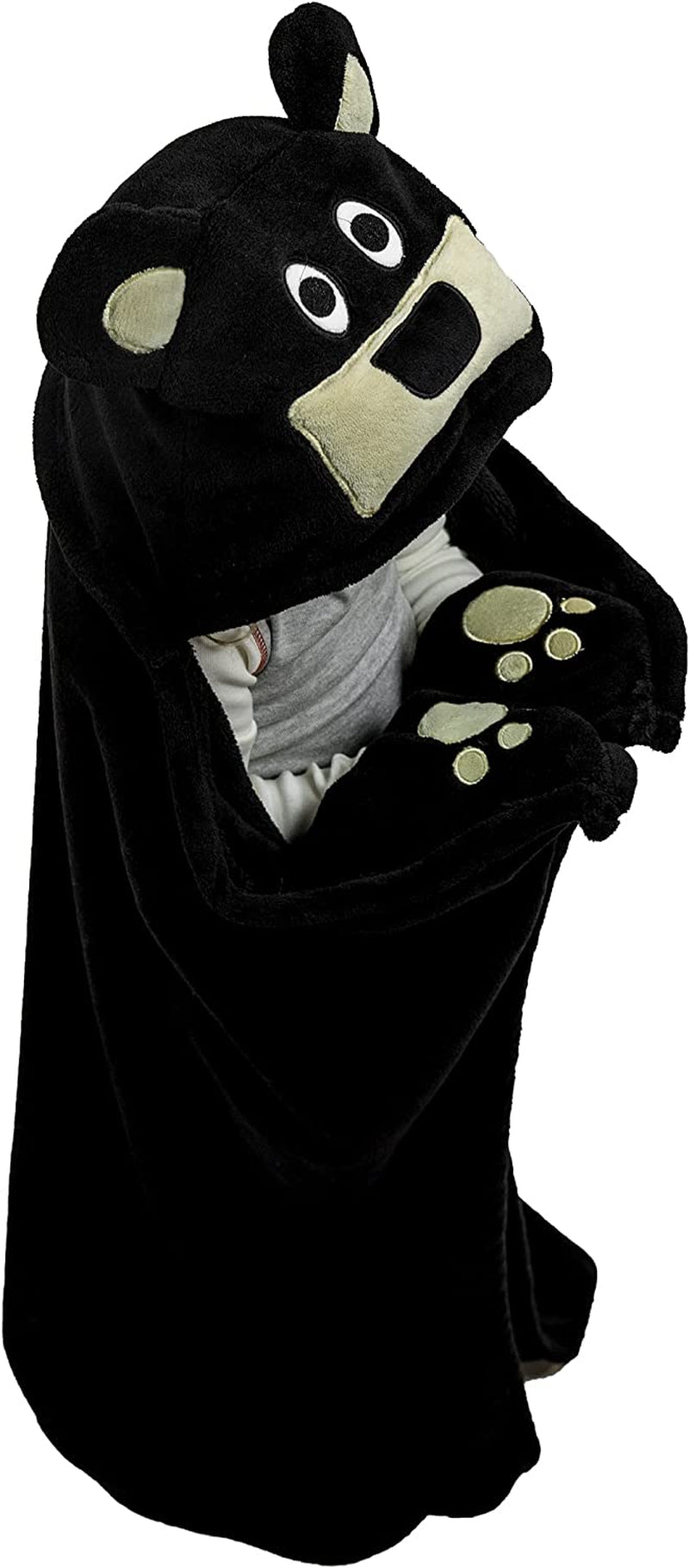 Wearable Hooded Blanket for Kids, Animal Hooded Blanket (Bear)
